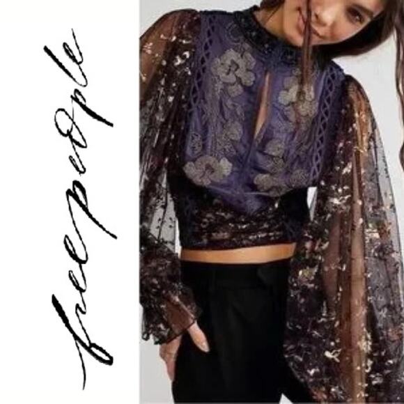 MSRP $198 NWT | Free People Camille Top Size S | SAME DAY SHIP or NEXT DAY - Picture 1 of 8